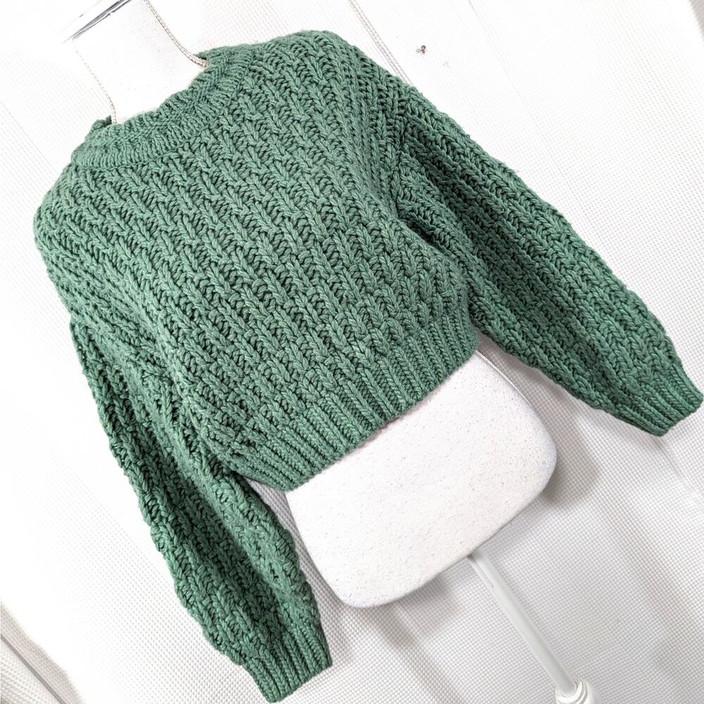 Green Cable Knit Sweater